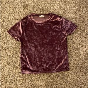 pink crushed velvet top